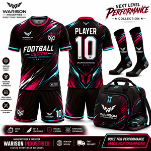 Professional Soccer Team Uniform Set Custom Football Jersey Shorts Socks Sports Bag Kit With Custom Name And Number - Product Image 5