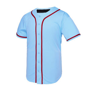 Ropa Deportiva Transpirable OEM Personalizada con MOQ Bajo, Jersey de Béisbol con Cuello Redondo y Mangas Cortas, Fabricante en Pakistán - Product Image 1