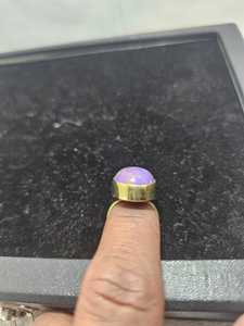 Turquesa natural de cobre púrpura, chapada en oro, bisel de joyería fina para mujer, mejor precio, calidad AAA - Product Image 3