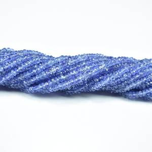 Cuentas de Tanzanita Natural Facetadas en Forma de Rondelle de 3-3.5MM, Cuentas Sueltas para la Fabricación de Joyería, Venta al Por Mayor de Cuentas de Tanzanita - Product Image 2