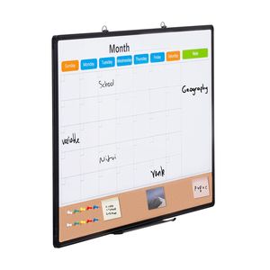 Calendario Mensile 2-in-1 36"x 24" con Lavagna Magnetica e Pannello in Sughero, Cornice in Alluminio, Lavagna Cancellabile a Secco 36"x 24" - Product Image 6