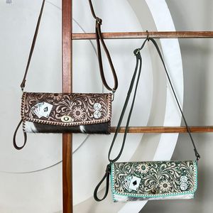 Nuevo bolso de mano de cuero de vaca de alta calidad al por mayor, bolso de hombro tipo bandolera occidental, bolso de mano para mujer - Product Image 4