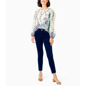 Best Selling Women Breathable Denim Street Pants High Waist Skinny <b>Jeans</b> Top Quality Customized Washed Ladies <b>Jeans</b> OEM - Product Image 2