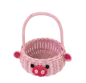 Cesta Decorativa de Mimbre con Forma de Cerdo para Regalo Infantil y Decoración de Habitaciones - Product Image 4