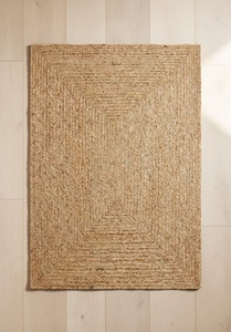 Alfombra abstracta de yute hecha a mano, antibacteriana, apta para mascotas, antideslizante, ecológica, de diseño moderno, para el hogar, la sala de ejercicios, uso comercial o para la oración. - Product Image 4