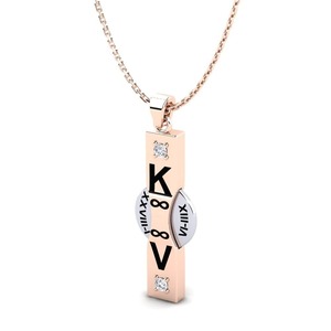 Colgante de letra chapado en plata y moissanita al por mayor, dije blanco de cristal, estilo hip hop, joyería unisex - Product Image 3