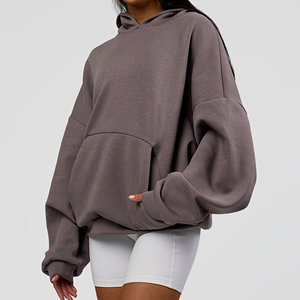 Sudadera con Capucha 100% Algodón Francés, Estilo Básico, Lisa, para Hombre y Mujer - Product Image 6
