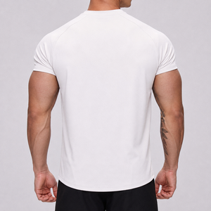 T-shirt de sport pour homme, performance, séchage rapide, extensible, respirant, entraînement, vêtements de sport, logo personnalisé, fabricant sur mesure - Product Image 2