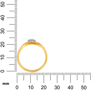 Spherical Simplicity <b>Men</b> Solitaire <b>Ring</b> Premium Yellow Gold Round Diamond Solitaire <b>Ring</b> <b>for</b> Women Classic Bezel Setting Wedding - Product Image 5