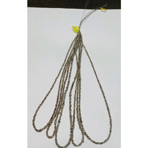 Perles de diamant brut de couleur gris naturel, non taillées, taille 3 mm à 4 mm, pépites de cristal brutes, perles de pierres précieuses en vrac pour la fabrication de bijoux - Product Image 1