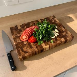 Planche à découper en bois de hêtre massif, nouvelle planche de cuisine avec couture sans joint - Product Image 4