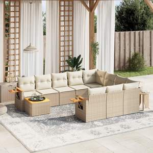 Conjunto de Sofás de Jardín Color Beige - Product Image 1