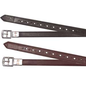 Étriers d'équitation souples en cuir véritable avec boucles robustes et double rivetage - Product Image 1