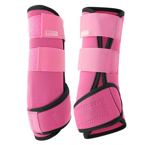Botas Cómodas para Cepillar el Pelo del Caballo, Protección Premium para las Patas del Caballo con Ajuste Seguro y Ajustable para Montar y Competir - Product Image 5
