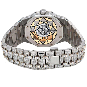 Montre de luxe style américain en moissanite, montre hip-hop en acier inoxydable avec diamants, montre-bracelet pour homme Ice Out, accessoires de tous les jours - Product Image 3