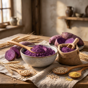 Harina de Ube Liofilizada Premium, Polvo de Ñame Morado de Grado Alimenticio, Suministro a Granel para Panaderías, 1kg, Cultivo Artificial - Product Image 1
