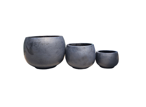 Maceta de Cerámica Negra, Maceta Geométrica Redonda Moderna para Suculentas con Plato, para Escritorio, Balcón, Decoración de Bodas - Product Image 2