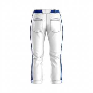 Ensemble d'uniformes de baseball personnalisés pour hommes, maillot rayé bleu, pantalon blanc, manches longues, polyester respirant, toutes saisons, taille adulte - Product Image 6