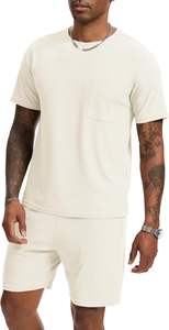 Vêtements d'été de haute qualité en gros, nouvelle arrivée, ensembles pour hommes, t-shirt à manches courtes et shorts, couleur unie, vêtements pour hommes, ensembles pour hommes - Product Image 4