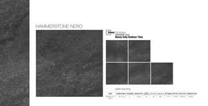 600x900mm R11 Surface Hammer Stone Nero Glazed 20mm Thick Porcelain Outdoor Tiles Heavy Duty Garage <b>Floor</b> Pavers - Product Image 3