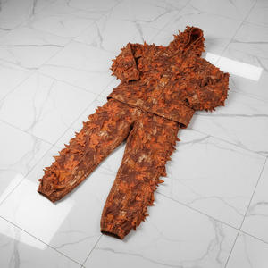 Traje Estilo Hoja de Arce con Botones, Impermeable, Transpirable, de Tela Oxford de Poliéster, Unisex, Camuflaje Otoñal - Product Image 2