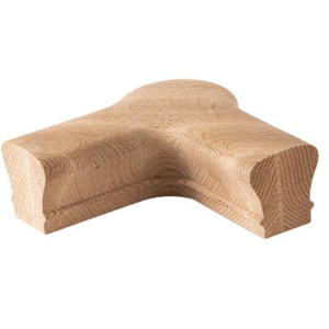 Capuchon d'angle à 90 degrés en bois massif de peuplier pour rampe d'escalier, design traditionnel pour escalier domestique et balcon - Product Image 2