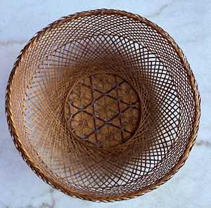 Cesta de Bambú Tejida a Mano Estilo Vietnamita Vintage, Decoración Floral Geométrica Boho para el Hogar, Proveedor y Fabricante - Product Image 2