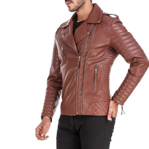 Casual <b>Winter</b> <b>Leather</b> <b>Jacket</b> with Smooth Texture Custom Made Stand Collar Zipper Closure for Modern Men Street Fashion - Product Image 3