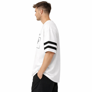 Camisetas Unisex de Corte Regular con Estampado por Sublimación en la Parte Delantera, Hombros Caídos, Diseños Personalizados, Transpirables, de Secado Rápido, Casuales para Verano - Product Image 4