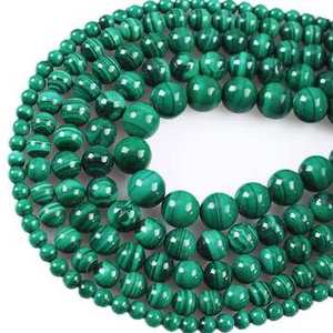 Cuentas Sueltas Redondas/Rondelle de Malaquita Natural Verde para Hacer Joyas, Pulseras, Collares, Accesorios de Bricolaje - Product Image 4