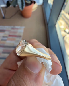 Anillo de compromiso de moissanita con diamante solitario de 3.00 CT, corte radiante, certificado IGI, engaste de plata 925, joyería nupcial - Product Image 3