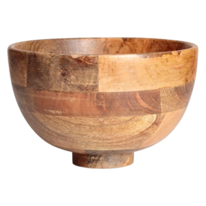 Juego de 2 cuencos decorativos de madera de mango para decoración del hogar, organizador de cocina, mesa de comedor, regalos y servicio. - Product Image 4