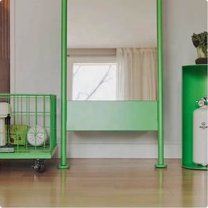 Swt Staande Spiegel Ontwerp Oranje Decoratieve Wandspiegel Voor Woonkamer Custom Frame Moderne Full Length Vloerspiegel Miroirs - Product Image 5