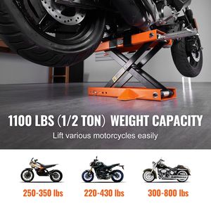 Sollevatore per Moto da 500 kg, Nuovo Sollevatore a Forbice Centrale con Perno di Sicurezza, Sollevatore per Moto in Lega d'Acciaio - Product Image 2