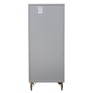 Commode haute à 5 tiroirs en bois de mahogany massif de style vintage, élégante, peinte en blanc, pour chambre à coucher et hôtel - Product Image 2