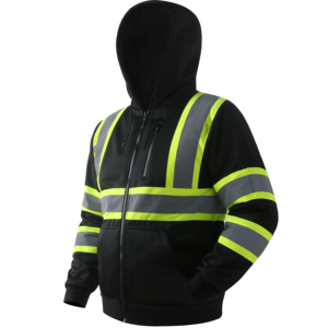 Unisex waterproof <b>canvas</b> <b>jacket</b> Winter high visibility safety Reflective hooded workwear Waterproof safety <b>jacket</b> - Product Image 4
