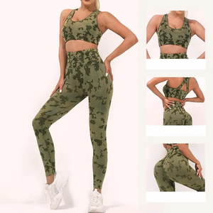 Conjunto de Yoga Personalizado de Tallas Grandes, Sexy, con Efecto Push-Up, Ropa Deportiva de Cintura Media para Mujer, Ecológico y Resistente al Agua - Product Image 1