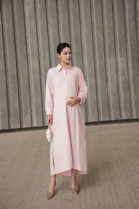 Vestido Maxi Holgado de Maternidad para Mujer, Prenda Informal, Transpirable, Ligero, Tejido 100% Algodón Ecológico - Product Image 3