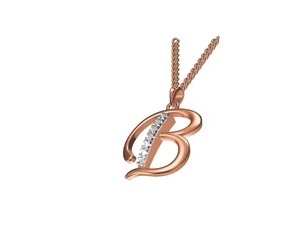 Collier Pendentif Lettre B en Or Plaqué 14K Élégant avec Diamant Sertissage Griffe, Breloque Minimaliste Personnalisée pour Unisexe, Parfait - Product Image 4