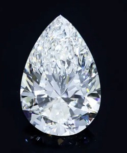 Diamant de luxe en forme de poire, pierre précieuse blanche naturelle, éclat brillant, haute clarté, bijoux fins, pierre précieuse - Product Image 2