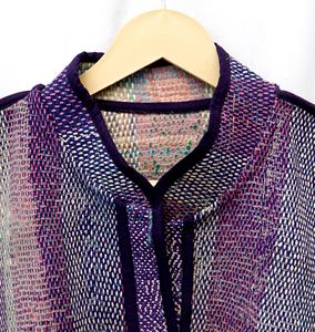 Veste d'automne pour femme en coton 100% écologique et respirant, col mandarin, patchwork vintage Kantha imprimé à la main - Product Image 4
