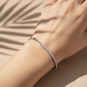 2.00CTW Oval Prong-<b>Set</b> Diamond Tennis Bracelet - Product Image 6