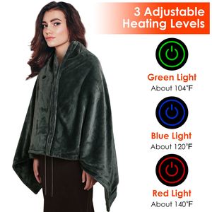 Coperta Elettrica Riscaldata con Cerniera Lavabile 150x79cm per Casa e Ufficio, Funzionamento a Batteria - Product Image 1