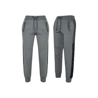 Ensemble sweat à capuche et pantalon de survêtement gris et noir pour homme avec empiècements en mesh, coupe droite, poches latérales, idéal pour l'automne
