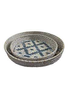 Juego de 2 Cestas Decorativas de Bambú Tejidas a Mano, Decoración Rústica Wabi Sabi para Colgar en la Pared, Proveedor de Decoración para el Hogar - Product Image 6