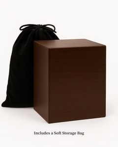 Elegant Wooden Cremation Urn For Human Ashes Adult Memorial Funeral <b>Keepsake</b> Urn With Velvet Storage Bag - Product Image 4
