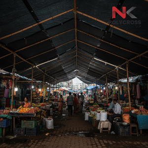 ผ้าใบคลุมตลาดเกรดอุตสาหกรรม ผ้าใบคลุมตลาดกันน้ำสำหรับงานหนัก สำหรับคลุมแผงขายของกลางแจ้ง ใช้ในเชิงพาณิชย์ - Product Image 4