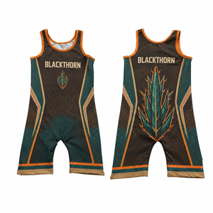 Traje de lucha libre para mujer adulta, 100% elastano y poliéster elástico, transpirable, con logo personalizado, tallas para levantamiento de pesas, uniforme de descarga. - Product Image 3