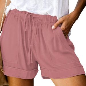 Plage à la mode basique tenue décontractée d'été short écologique tissu léger maillot de bain pour femme short de plage de vacances - Product Image 1