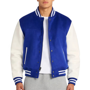 Meilleur prix bon marché de gros vestes universitaires imprimées personnalisées col montant vestes d'hiver décontractées unisexes de haute qualité avant - Product Image 4